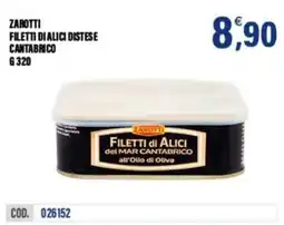 Adhoc Zarotti filetti di alici distese cantabrico offerta
