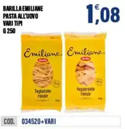 Adhoc Barilla emiliane pasta all'uovo offerta