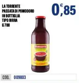 Adhoc La torrente passata di pomodoro in bottiglia tipo birra offerta