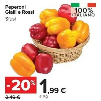 Carrefour Market Peperoni gialli e rossi offerta