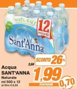 Prix Quality Acqua SANT'ANNA Naturale offerta