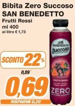 Prix Quality Bibita Zero Succoso SAN BENEDETTO Frutti Rossi offerta