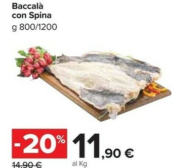 Carrefour Market Baccala con spina offerta