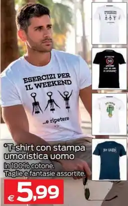 Prix Quality T-shirt con stampa umoristica uomo offerta