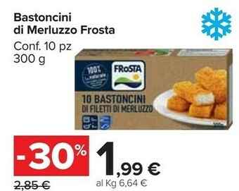 Carrefour Market 10 bastoncini di filetti di merluzzo 300 g(ml) offerta