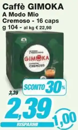 Prix Quality Caffè GIMOKA A Modo Mio Cremoso offerta