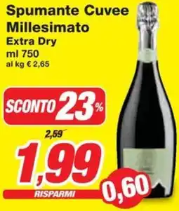 Prix Quality Spumante Cuvee Millesimato Extra Dry offerta