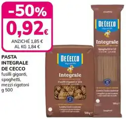Basko Pasta integrale DE CECCO offerta