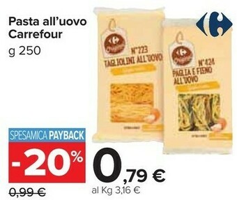Carrefour pasta all'uovo