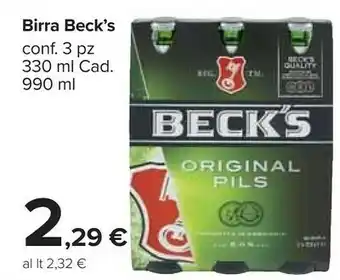 Carrefour Market Beck's birra offerta