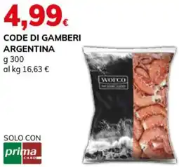 Basko Code di gamberi argentina offerta
