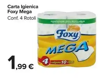 Carrefour Market Foxy carta igienica mega offerta