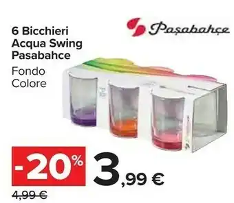 Carrefour Market 6 bicchieri acqua swing offerta