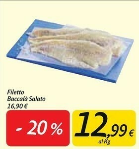 Carrefour Market Filetto baccalà salato offerta