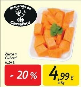 Carrefour Market Zucca a cubetti offerta