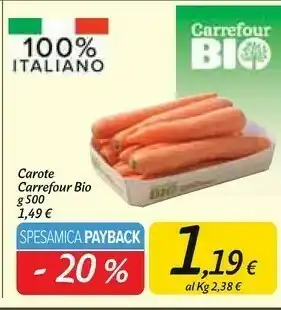 Carrefour Market Carrefour carote bio offerta