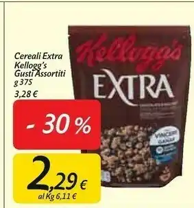 Carrefour Market Kellogg's - kellogg's extra croccante di avena 375 g(ml) offerta