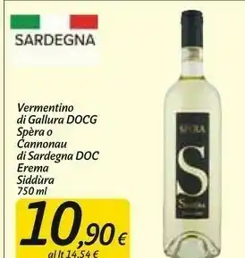 Carrefour Market Siddùra vermentino di gallura docg spèra 750 ml offerta