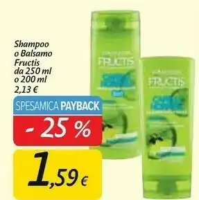 Carrefour Market Fructis shampoo 250 ml offerta