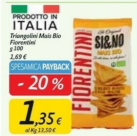 Carrefour Market Triangolini mais bio offerta