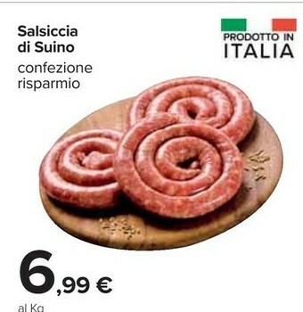 Carrefour Salsiccia di suino offerta