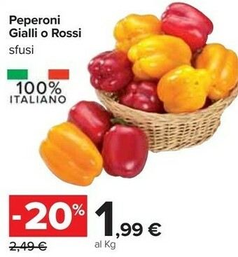 Carrefour Peperoni gialli o rossi offerta