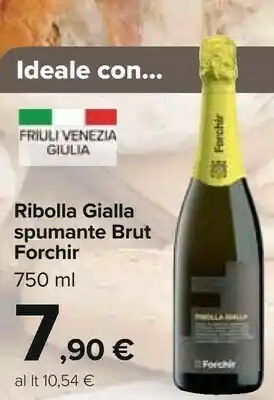 Carrefour Forchir ribolla gialla spumante brut 750 ml offerta