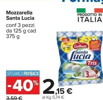Carrefour Mozzarella offerta