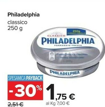 Carrefour Mondelez - philadelphia classico formaggio fresco offerta