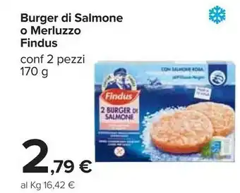 Carrefour 2 burger di merluzzo con prezzemolo e limone 170 g(ml) offerta