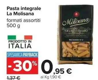 Carrefour Pasta integrale offerta