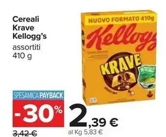 Carrefour Kellogg's cereali offerta