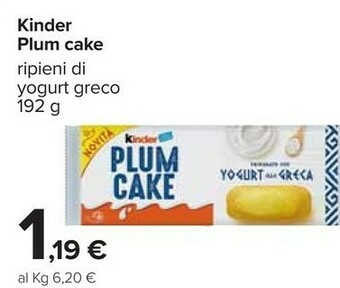 Carrefour Kinder - plum cake offerta