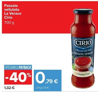 Carrefour La verace passata 700 g(ml) offerta