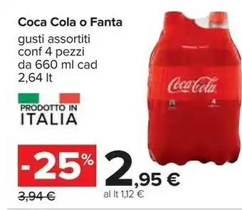 Carrefour Coca-cola - fanta zero 660 g(ml) offerta