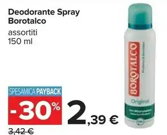 Carrefour Original unisex deodorante spray 150 ml offerta