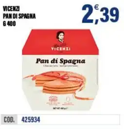 Adhoc Vicenzi pan di spagna offerta