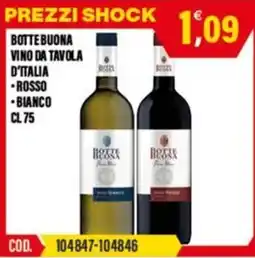 Adhoc Botte buona vino da tavola d'italia rosso, bianco offerta