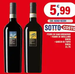 Adhoc Feudi di san gregorio, fiano di avellino docg, greco di tufo docg offerta