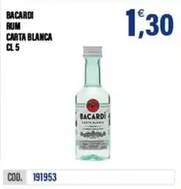 Adhoc Bacardi rum carta blanca offerta