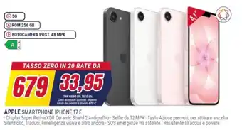 Trony Apple smartphone iphone 17 E offerta