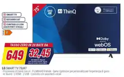 Trony LG SMART TV 75UR7 offerta
