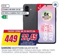 Trony SAMSUNG SMARTPHONE GALAXY A37 5G offerta