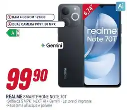 Trony REALME SMARTPHONE NOTE 70T offerta