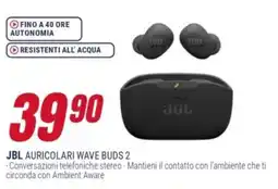 Trony Jbl auricolari wave buds 2 offerta
