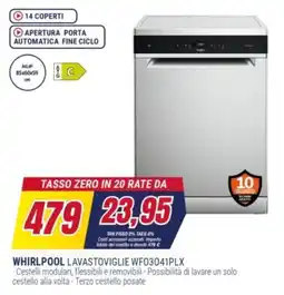 Trony WHIRLPOOL LAVASTOVIGLIE WF03041PLX offerta