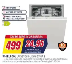 Trony WHIRLPOOL LAVASTOVIGLIEW61 D741A S offerta