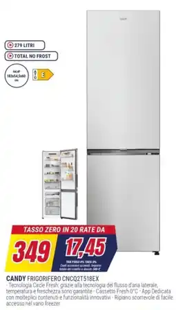 Trony CANDY FRIGORIFERO CNCQ2T518EX offerta