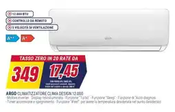 Trony ARGO CLIMATIZZATORE CLIMA DESIGN 12.000 offerta