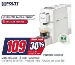 Trony POLTI MACCHINA CAFFÈ COFFEA S15W/B offerta